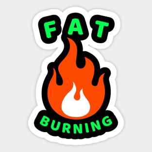 Fat burning gym workout. Sticker